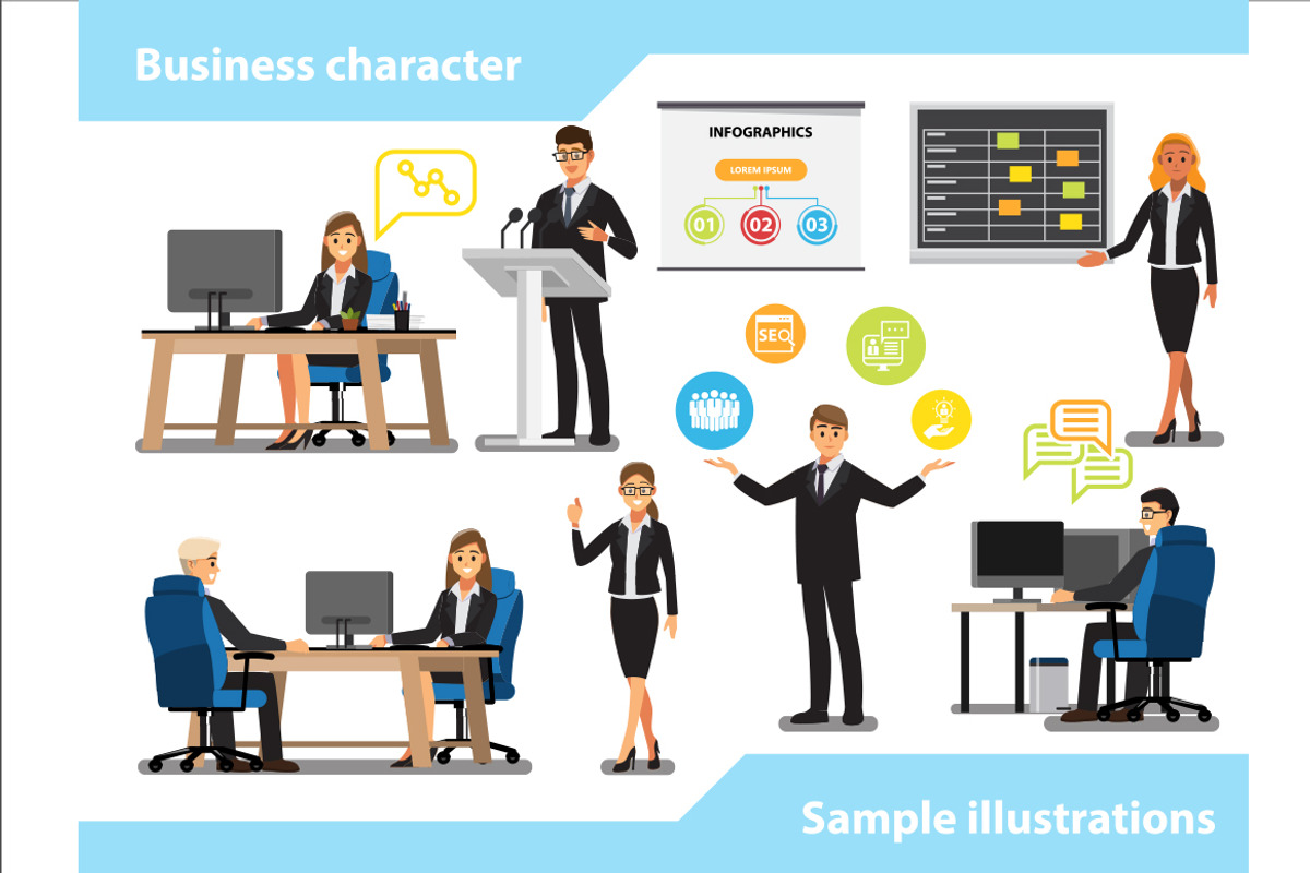 Business Character illustration, a Person Illustration by iconerstock (Photo 3 of 8)