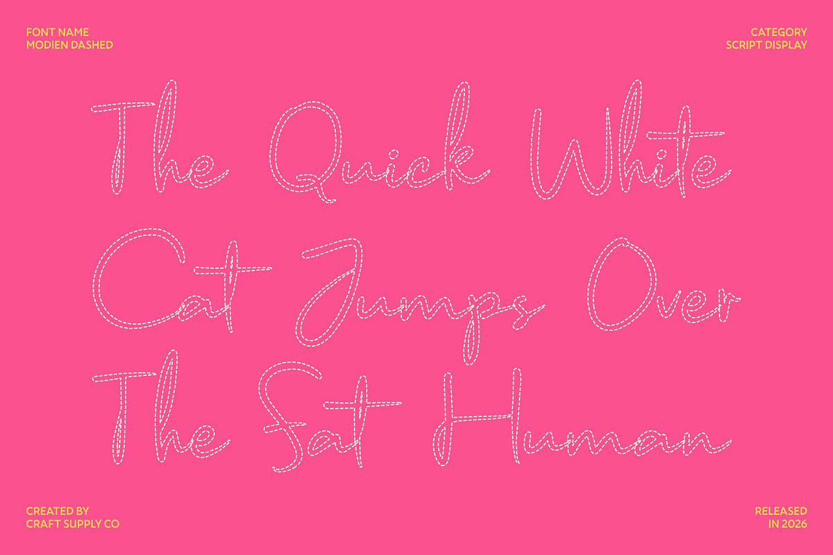 Modien Dashed, a Script Font by Craft Supply Co. (Photo 7 of 8)