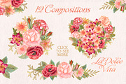 Watercolor floral wedding collection, an Illustration by antuanetto (Thumbnail 3 of 5)