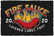 Fire Sauce Layered Font, a Font by VozzyStock (Thumbnail 1 of 7)
