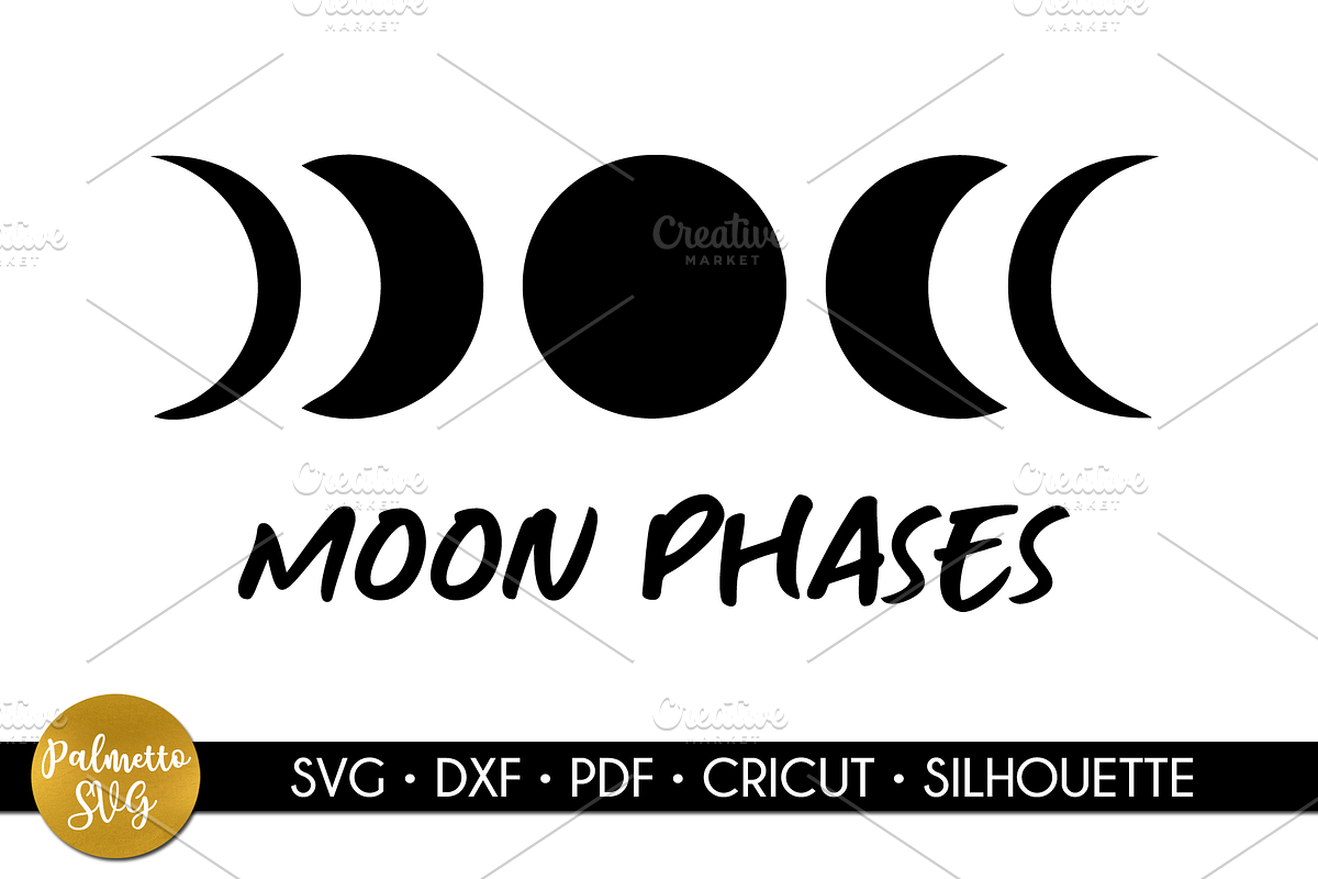 moon phases svg cricut download, a Templates & Theme by palmettosvg