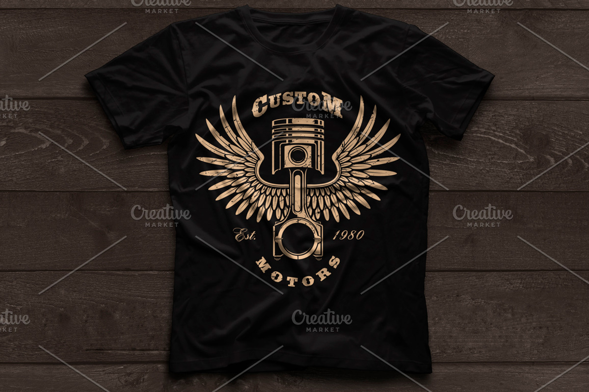 Motorcycle vector design set #1, a Branding & Logo Template by Harry Kasyanov (Photo 10 of 11)