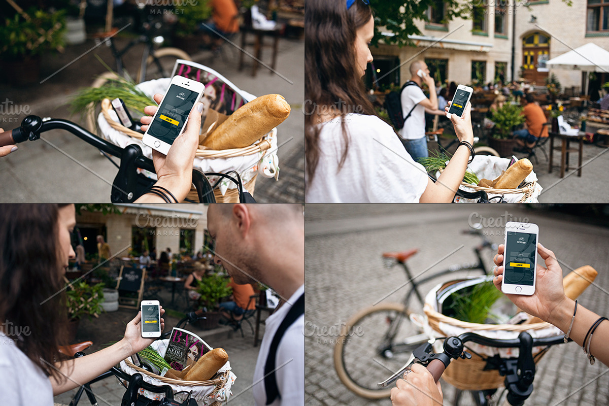 iphone 5s & bike - 8 photo mockups, an iPhone Mockup by show it better (Photo 4 of 5)