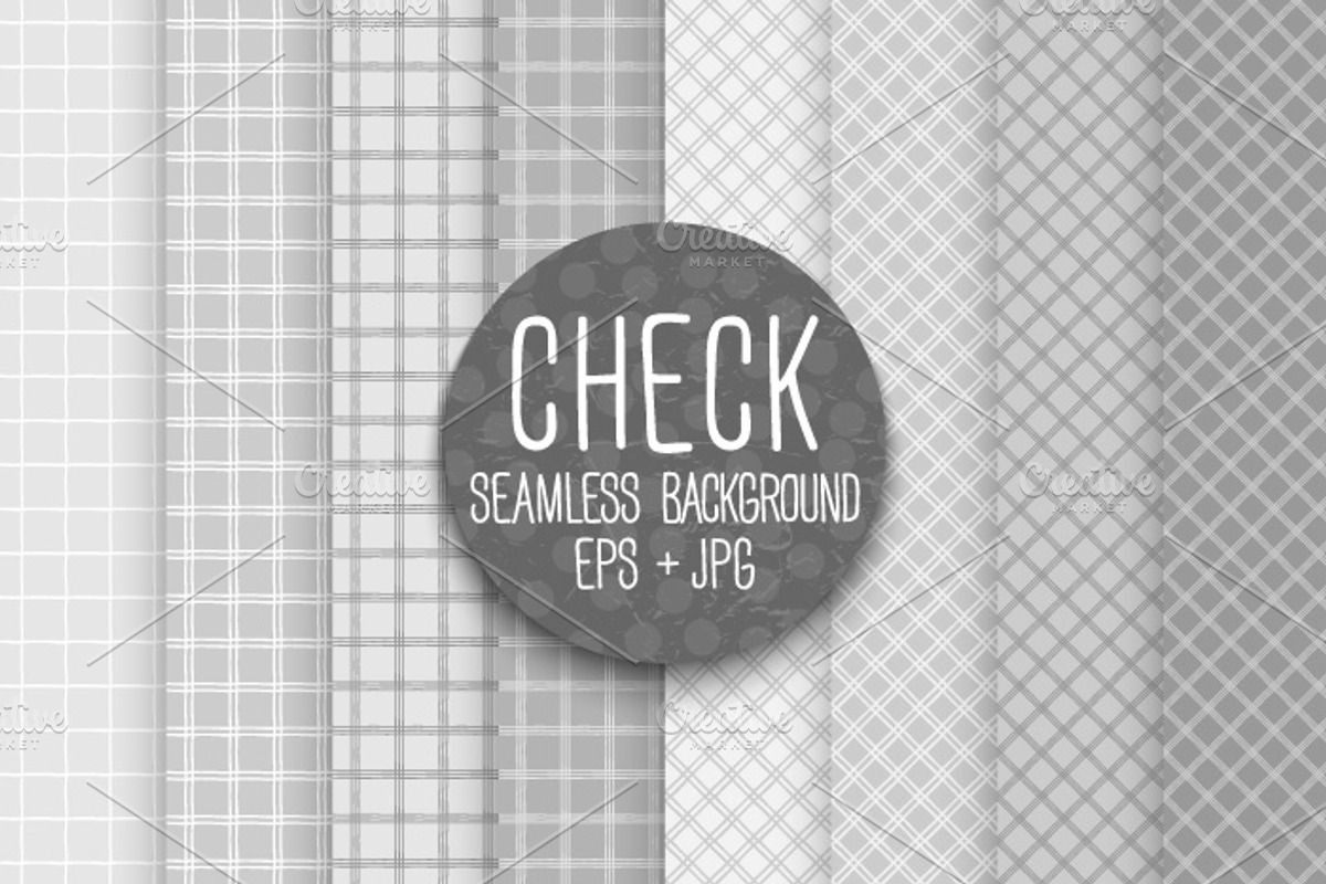 Checkered monochrome tile patterns