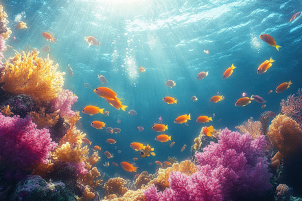 Vibrant underwater world with coral, a Background Photo by Pixeness