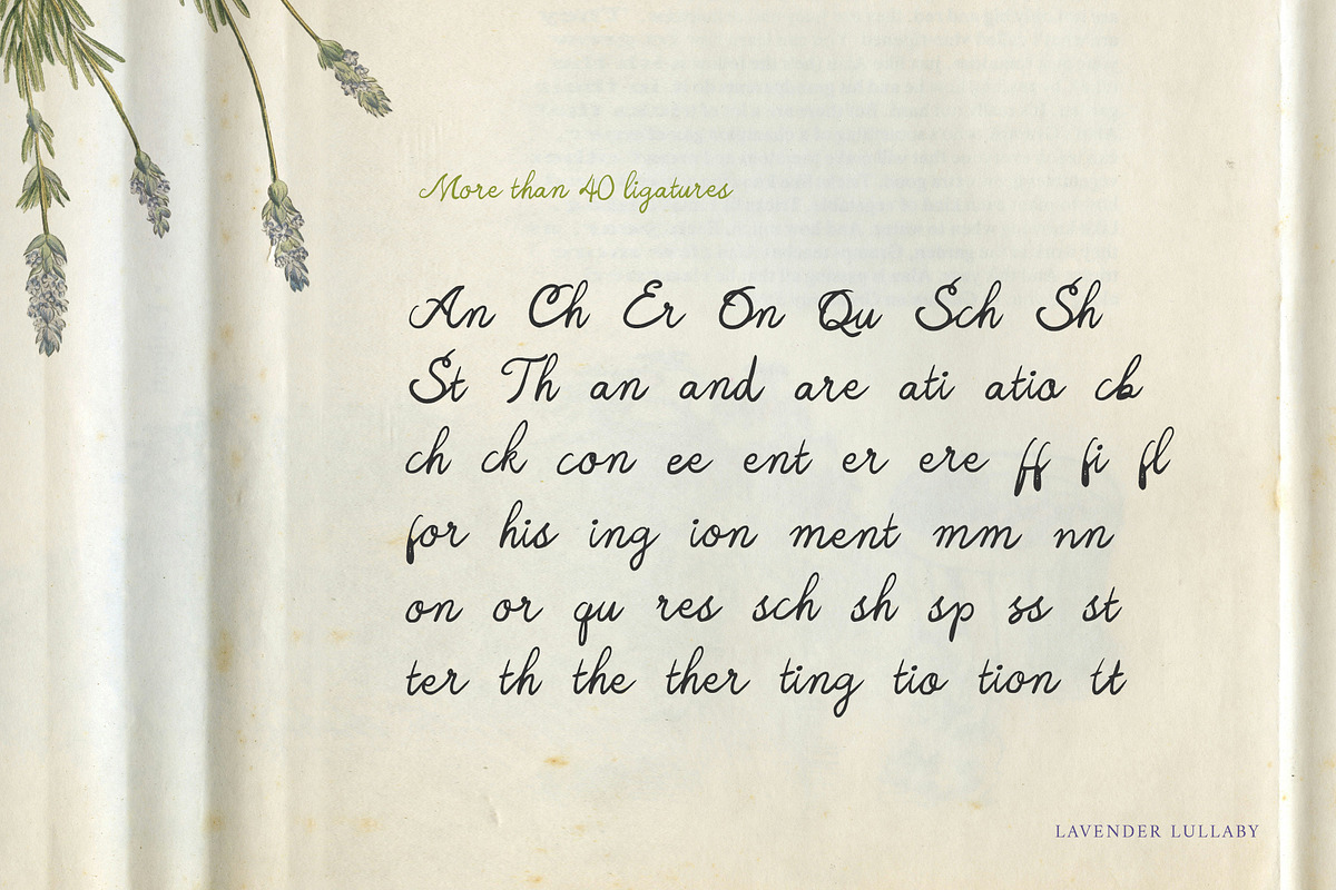Lavender Lullaby Handwritten Font, a Handwritten Font by Perplexitics (Photo 9 of 10)