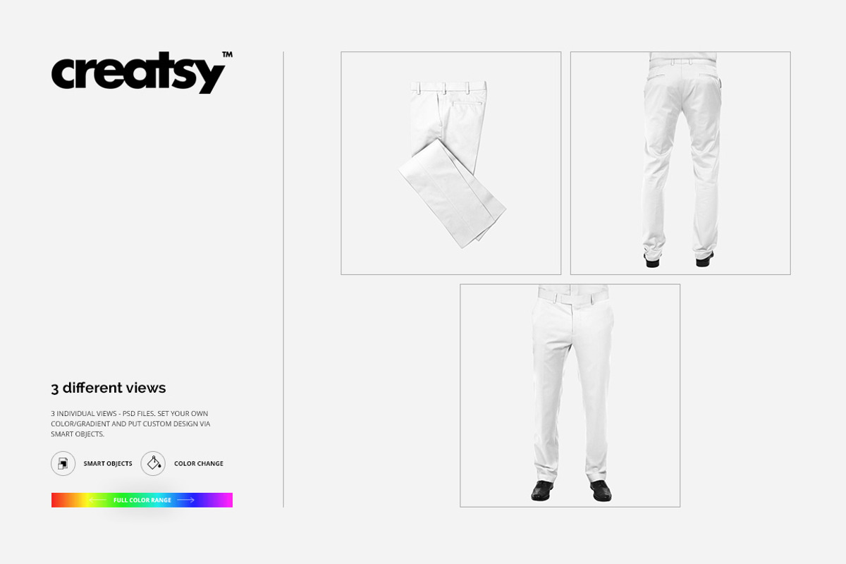 Elegant Trousers Mockup Set, a Bottom Mockup by Creatsy (Photo 6 of 7)