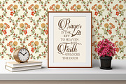 Seamless Set Flowers Clover Pattern, a Pattern Graphic by Vintage (Thumbnail 8 of 13)