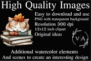 Cozy Fall Reading Clipart, an Illustration by Craft Nest (Thumbnail 4 of 5)