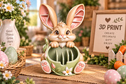 Bunny Organizer 3D Print STL, an Animal 3D Model by Creative Art (Thumbnail 2 of 4)