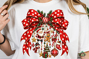 Retro Christmas Charms Bow, a Seasonal Illustration by Craft Nest (Thumbnail 4 of 6)