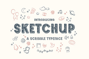 Sketchup – Adorable Scribble Font, a Font by Typefactoryco