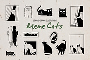 Funny Meme Cat Illustrations, an Animal Illustration by helenreveur (Thumbnail 1 of 5)
