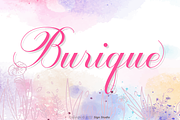 Burique - Romantic Italic, a Script Font by Sign Studio (Thumbnail 1 of 10)