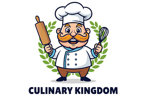 Culinary Kingdom Chef Logo Design, a Food Illustration by Izdihaar_Studio