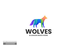 Wolf Gradient Colorful Logo, a Branding & Logo Template by ivan_artnivora