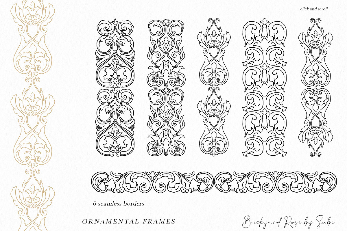 Ornamental Wedding Frames & Crests, an Illustration by Backyard Rose (Photo 7 of 11)