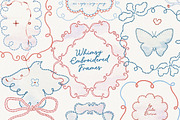 Hand Drawn Whimsy Embroidered Frames, an Object Graphic by Leila Divine (Thumbnail 1 of 12)