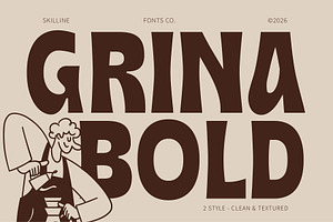 SFC Grina - Chunky Display Font, a Sans Serif Font by Skilline Supply Co.
