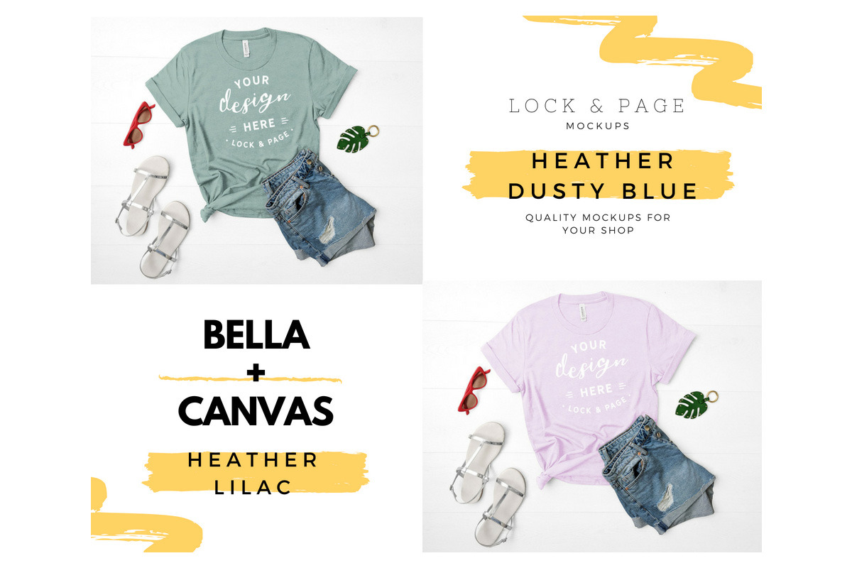 Bella Canvas 3001 Mega Bundle Mockup, a Shirt Mockup by lock and page (Photo 21 of 84)