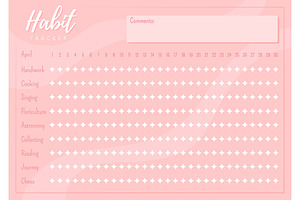 Habit Tracker Planner Page Design