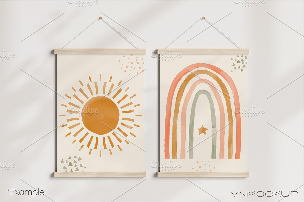 Poster Hanger Bundle - 7 Mockups, a Print Template by VNmockup (Photo 4 of 8)