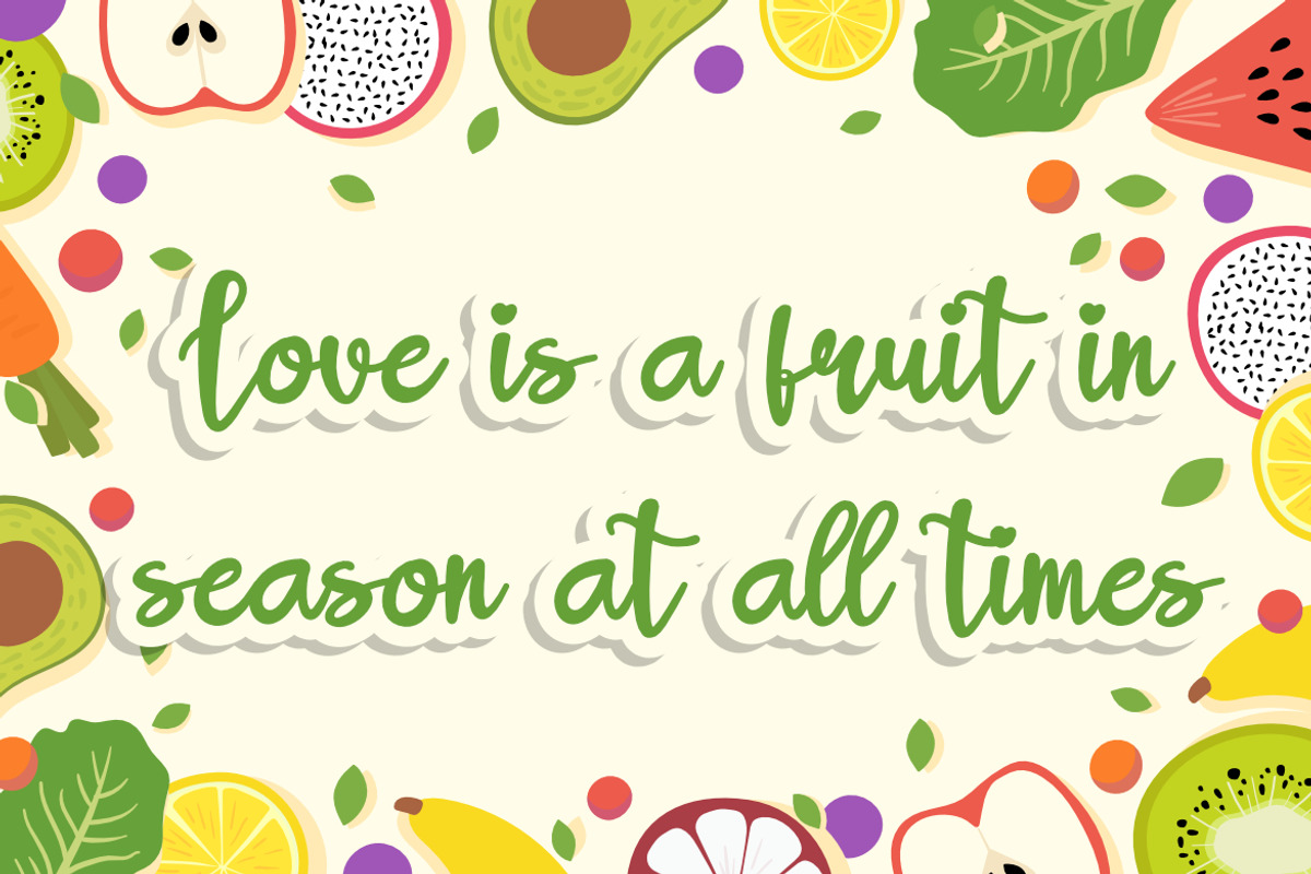Banana Queen a Sweet Script Font, a Script Font by Bayuktx (Photo 9 of 10)