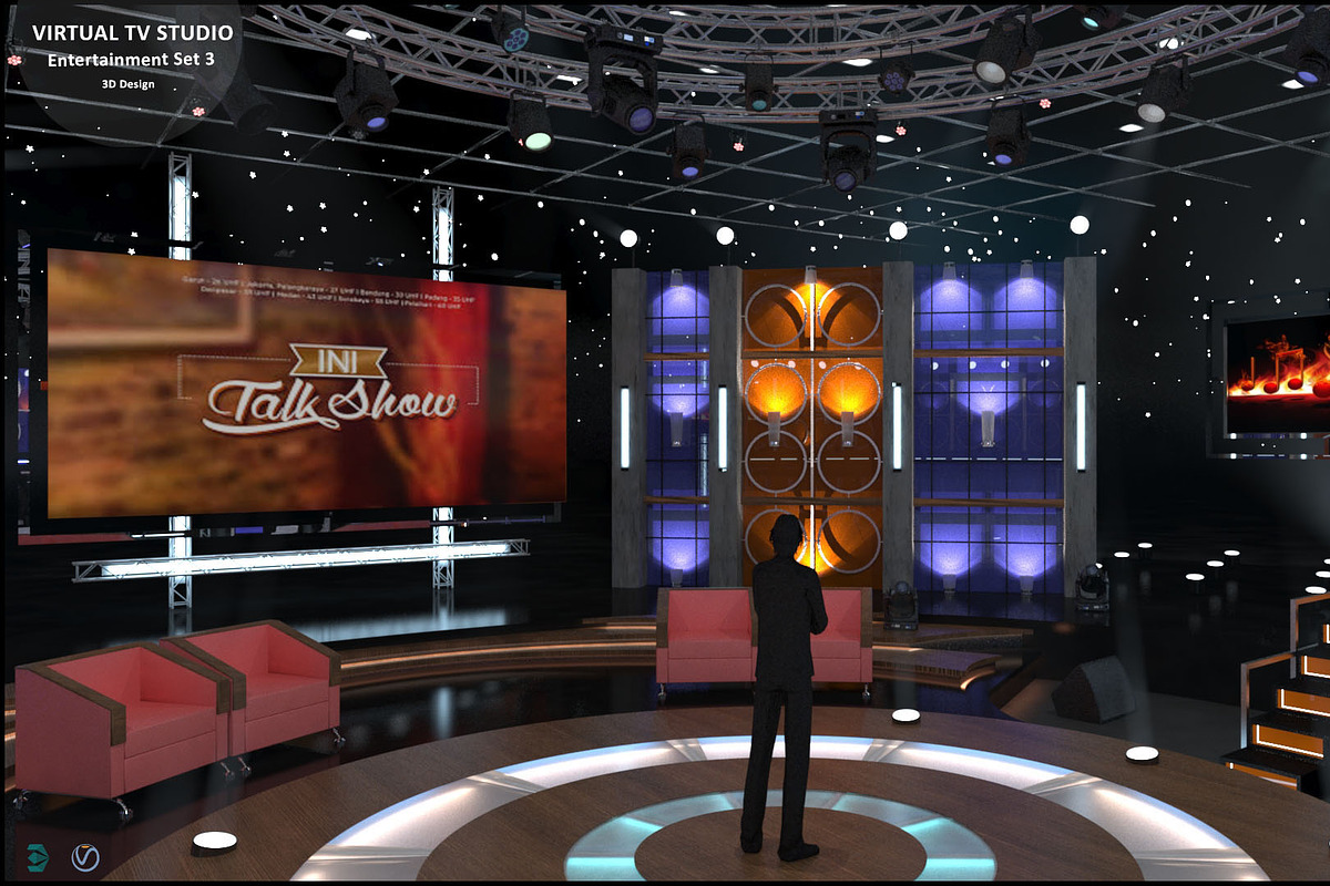 TV Studio Entertainment Set 3, a Furniture 3D Model by akerStudio (Photo 12 of 22)
