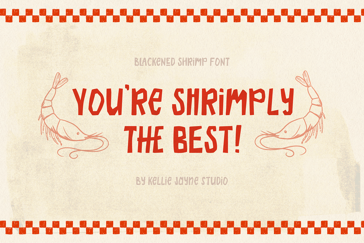 Blackened Shrimp Font, a Handwritten Font by Kellie Jayne Studio (Photo 11 of 11)