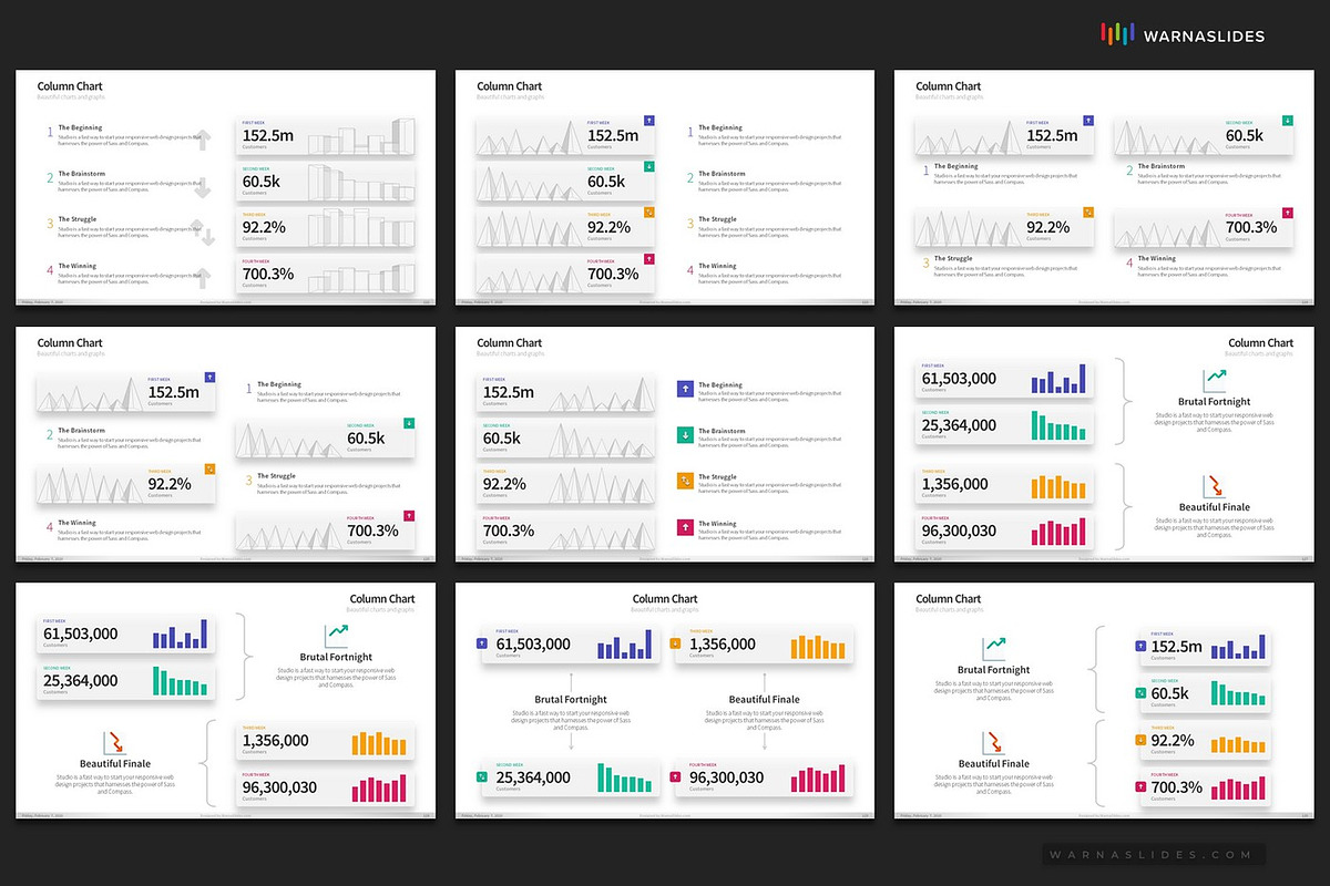 PowerPoint Charts & Graphs, a Presentation Template by Warna Works (Photo 21 of 40)
