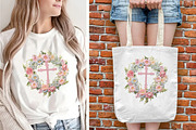 Embroidery Easter Wreath & Cross PNG, an Object Graphic by V Design Creator (Thumbnail 3 of 7)