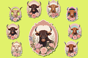 Bloom & Bull Taurus Clipart 64, an Object Graphic by Jakayla Digital Co (Thumbnail 10 of 10)