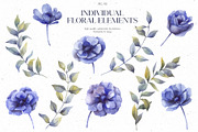 ANEMONE watercolor patterns set, a Pattern Graphic by Anastasia Koba (Thumbnail 6 of 10)