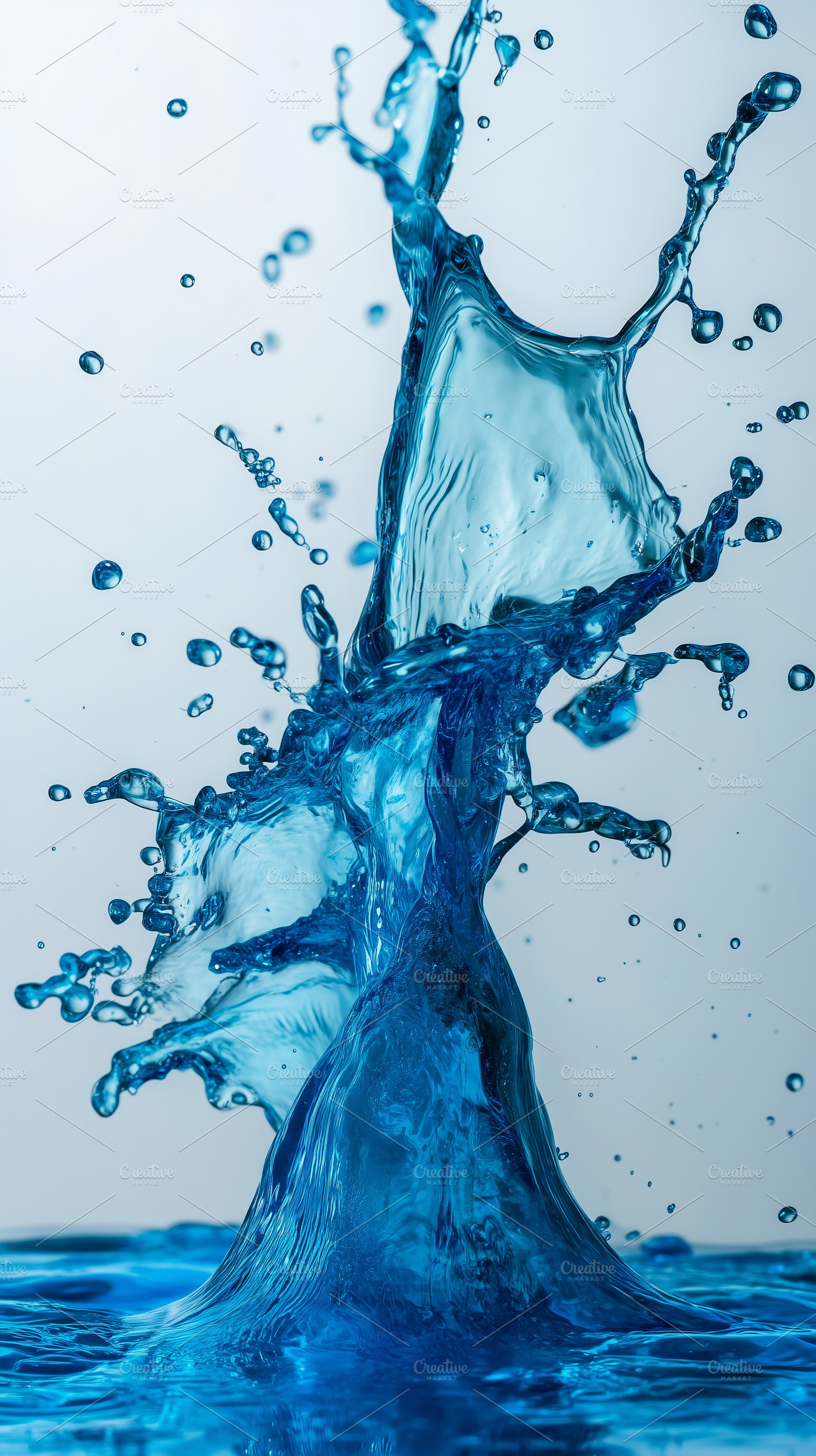 Dynamic of a vivid blue water, a Background Photo by MistyDay
