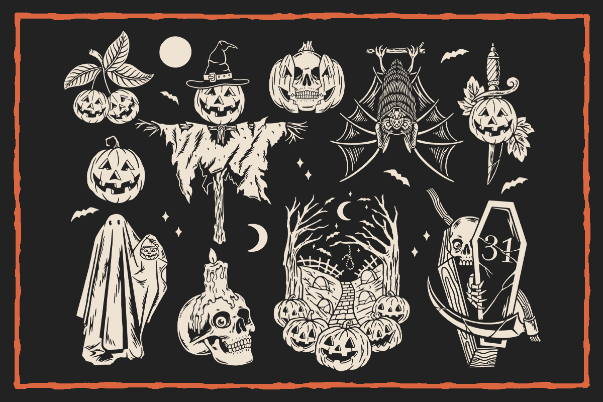 Halloween Vector Illustrations, an Illustration by Localmad (Photo 2 of 6)