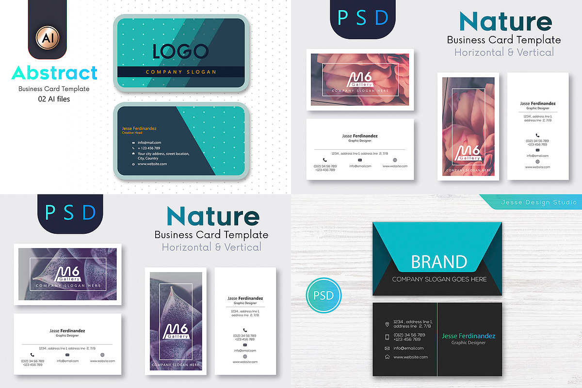 125 Business Card MEGA Bundle, a Business Card Template by M6 Gallery (Photo 28 of 33)