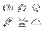 Bundles Set Cheese Brand Icons, an Outline Icon by adenpinkstore (Thumbnail 4 of 13)