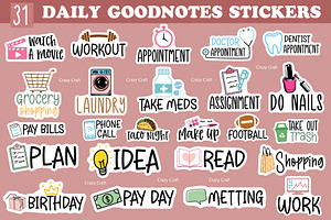 31 Daily life icon goodnotes sticker