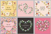 Happy Valentine's Day greeting cards, a Decorative Illustration by KartInnka (Thumbnail 1 of 3)