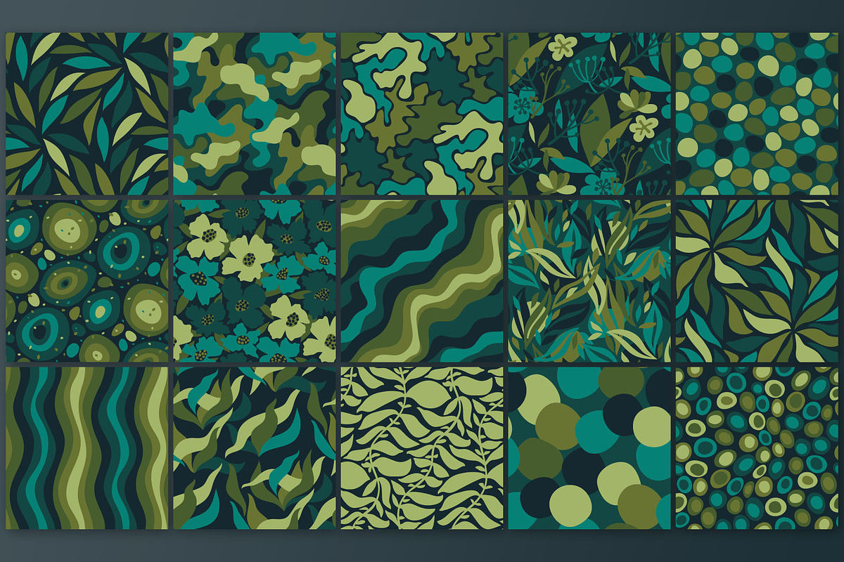 15 seamless patterns, a Pattern Graphic by pineart (Photo 2 of 5)