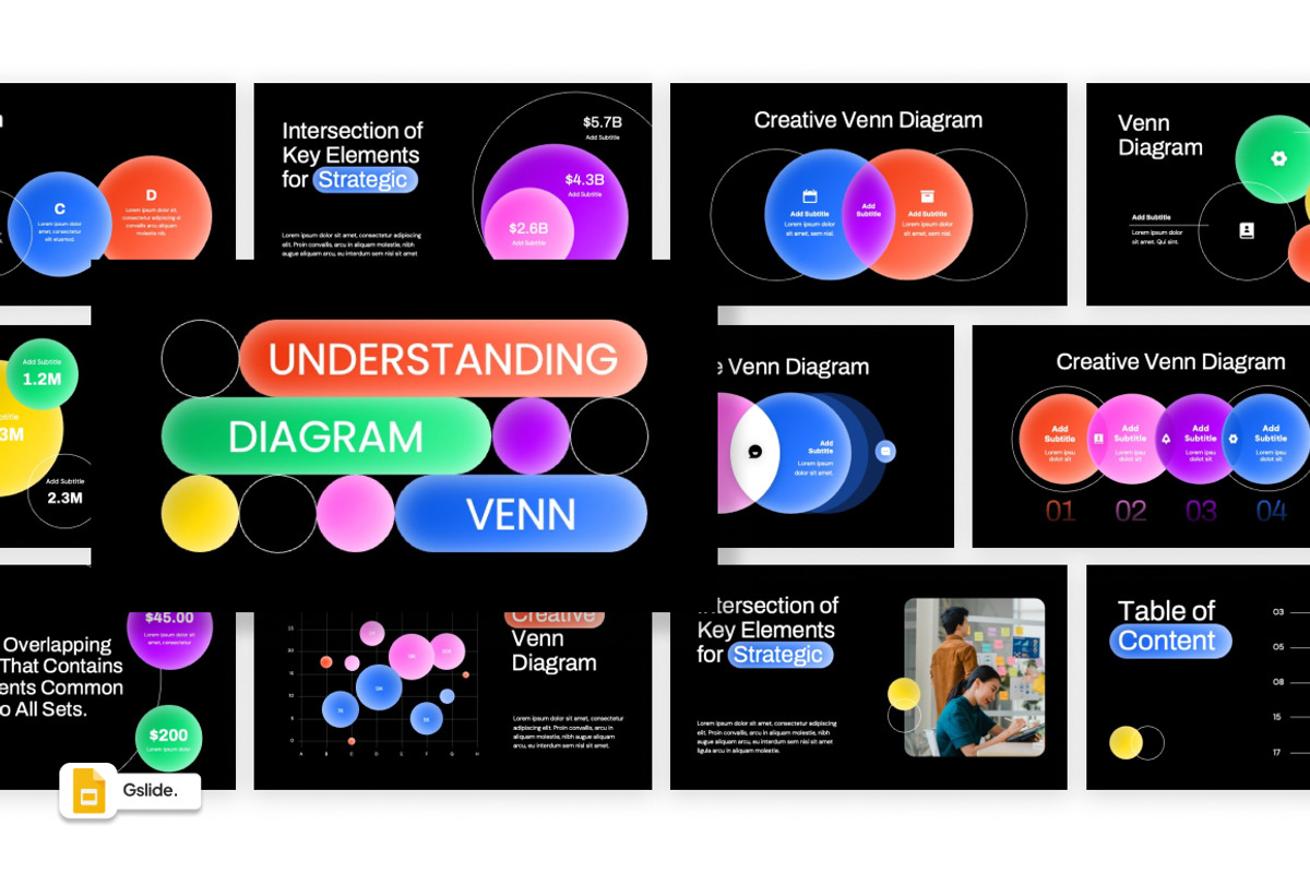 Venn Diagrams Google Slides, a Presentation Template by Loin Studio (Photo 1 of 4)