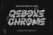 Qebox Chrome - 3D SVG Font, a Handwritten Font by productype1 (Thumbnail 1 of 11)