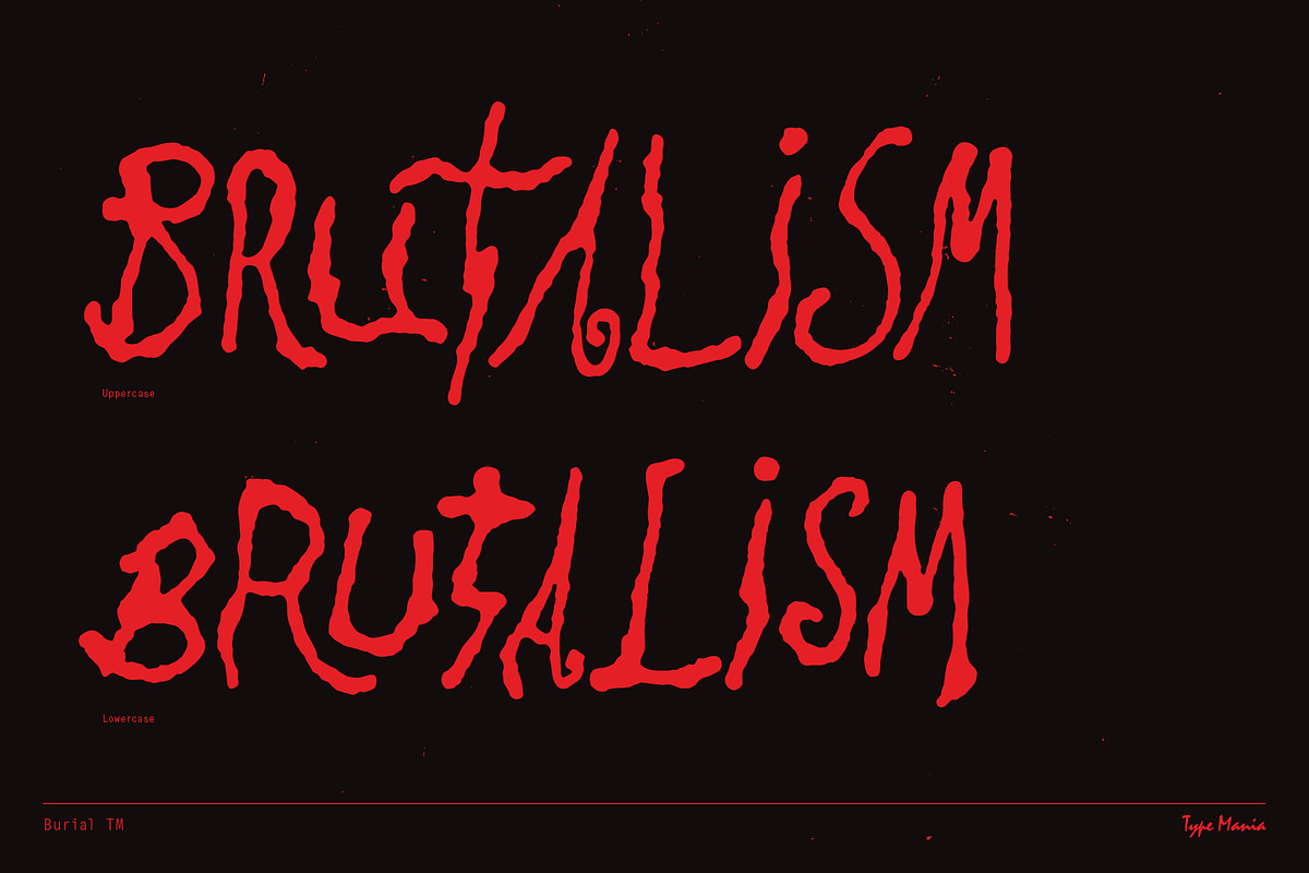 Burial TM – Doom & Gloom, a Handwritten Font by Type Mania (Photo 3 of 10)