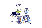 Creative kid activities, hobbies set, a Person Illustration by PaperTrident (Thumbnail 6 of 9)
