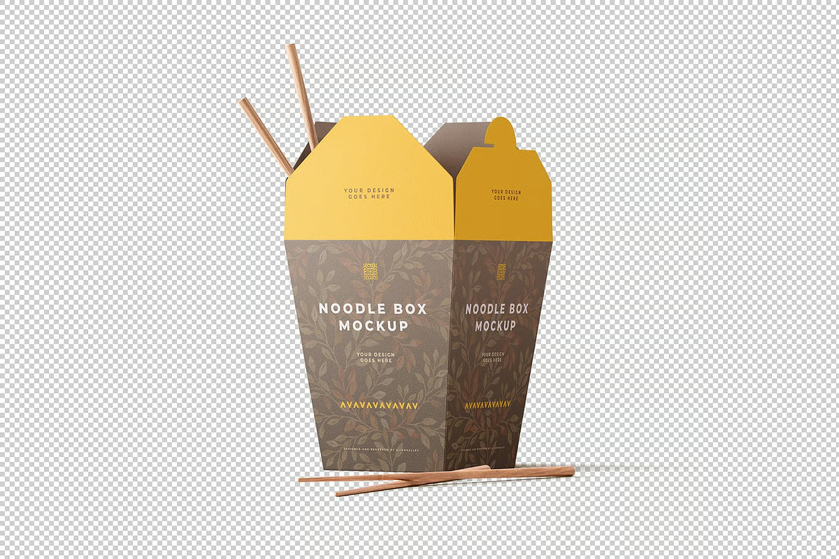 Noodle Box Mockup, a Product Mockup by zpackcreative (Photo 2 of 4)