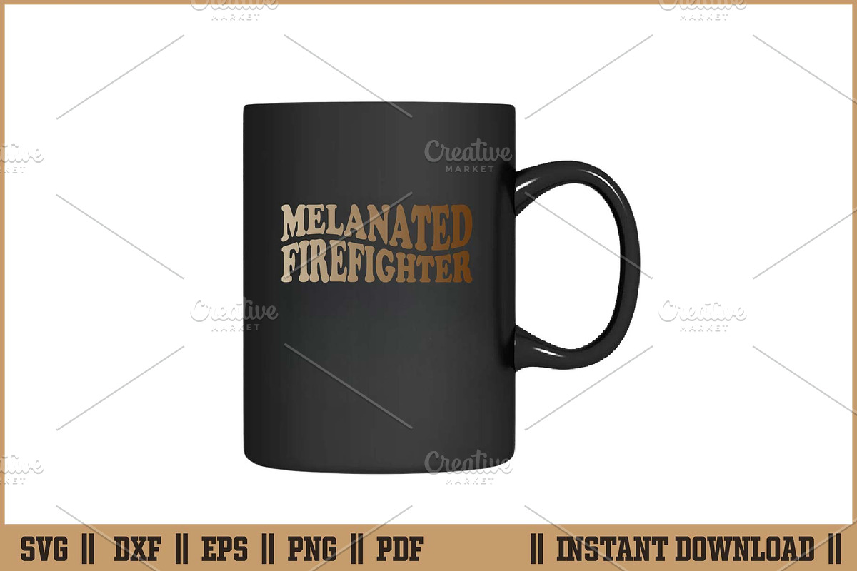 Black Melanated Firefighter SVG, an Illustration by Handy Arts Studio (Photo 3 of 3)