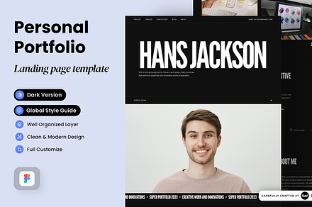 Personal Portfolio Landing Page, a Landing Page Template by SLAB! Design