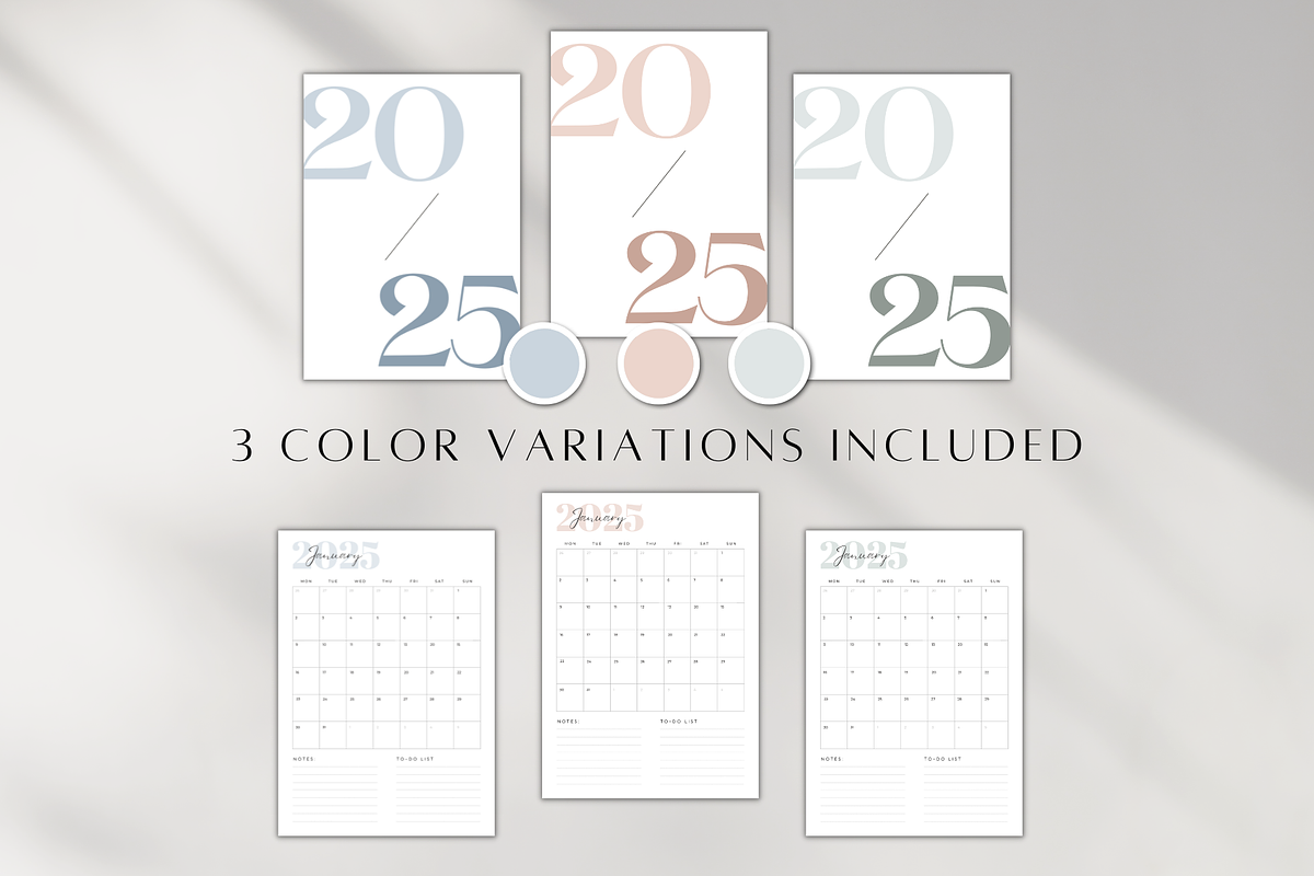 2025 Yearly / Monthly Calendar, a Stationery Template by BRANDcontent (Photo 4 of 7)