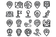 Location map pin icons tracking, an Object Graphic by pikepicture (Thumbnail 2 of 3)