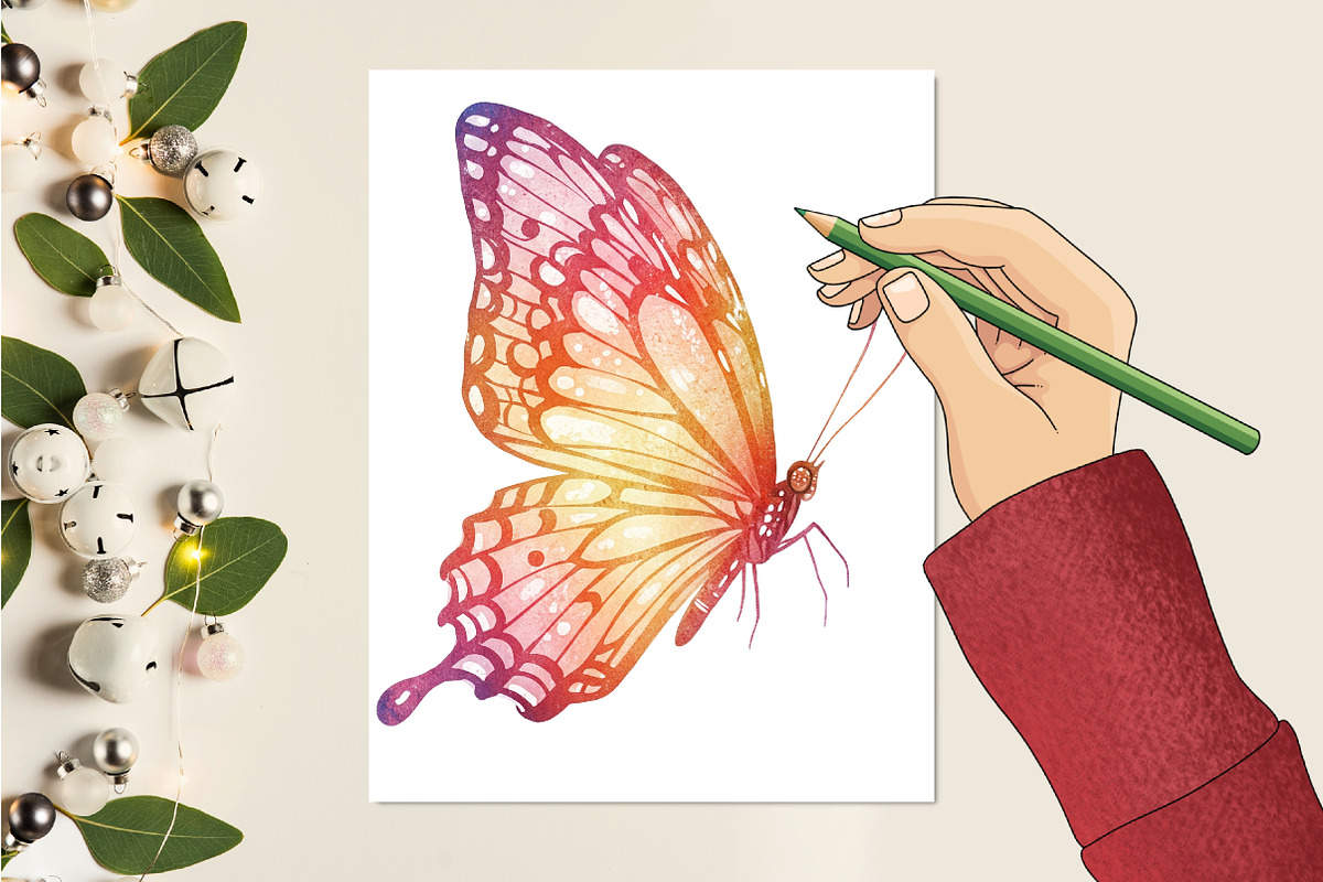 Drawing Butterfly Sublimation, an Illustration by RobertsArt (Photo 2 of 7)